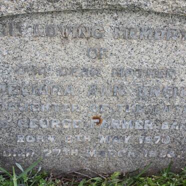 BRENT Meliora Ann nee FARMER 1870-19?8