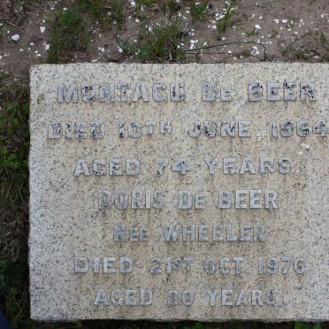 BEER Montagu, de -1964 &amp; Doris WHEELER -1976