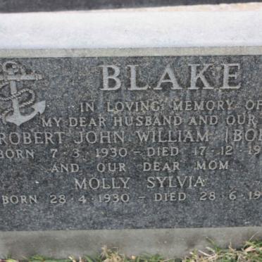 BLAKE Robert John William 1930-1984 &amp; Molly Sylvia 1930-1986