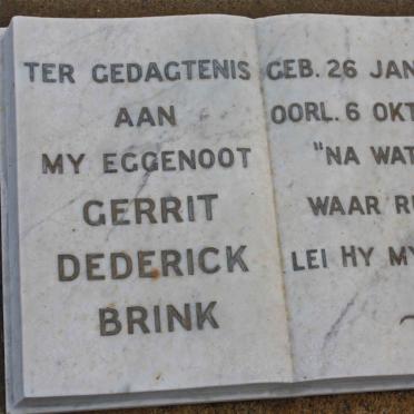 BRINK Gerrit Dederick 1928-1965