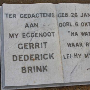 BRINK Gerrit Dederick 1928-1965