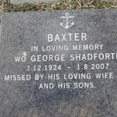 BAXTER George Shadforth 1924-2007
