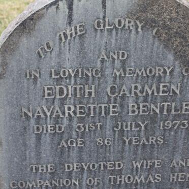 BENTLEY Edith Carmen Navarette -1973