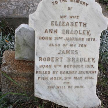 BRADLEY Elizabeth Ann 1878-1914 :: BRADLEY James Robert 1913-1914