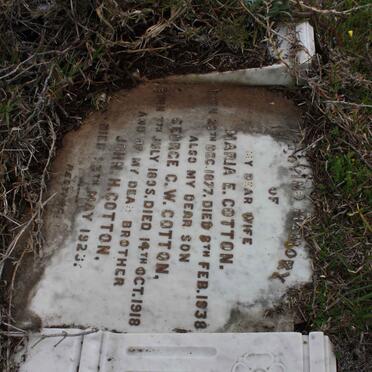 COTTON Maria E. 1877-1938 :: COTTON George C.W. 1895-1918 :: COTTON John H. -1923