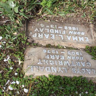 CARTWRIGHT Gladys Lyndall nee EARP 1903-1976 :: EARP Emma L. nee FINDLAY 1868-19?4
