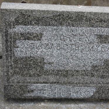 DICKS Doreen Elizabeth Myra 1918-19??