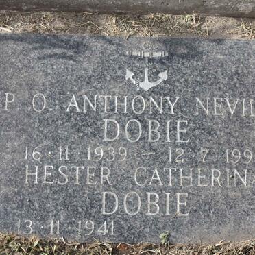 DOBIE Anthony Neville 1939-1995 &amp; Hester Catherina 1941-