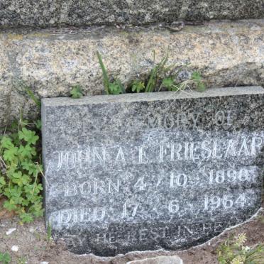 FRIESLAAR John A. E. 1898-1964