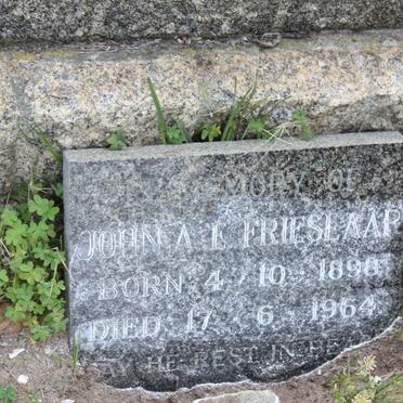 FRIESLAAR John A. E. 1898-1964