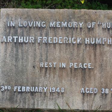 HUMPHREYS Arthur Frederick -1948