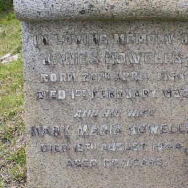 HOWELLS James 1854-1934 &amp; Mary Maria -1944