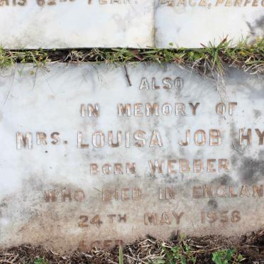 HYDE Louisa Job nee WEBBER -1958