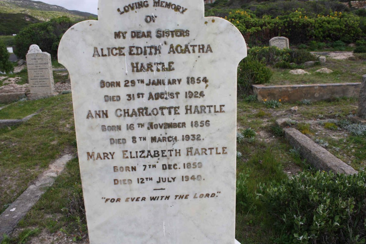 HARTLE Alice Edith Agatha 1854-1924 :: HARTLE Ann Charlotte 1856-1932 :: HARTLE Mary Elizabeth 1859-1940