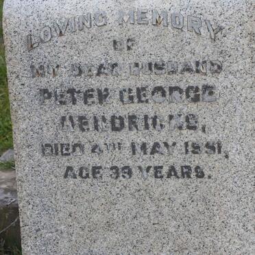 HENDRICKS Peter George  -1951