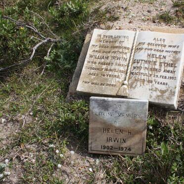 IRWIN William -1950 &amp; Helen Guthrie Ethel -1952 :: IRWIN Helen H. 1902-1974
