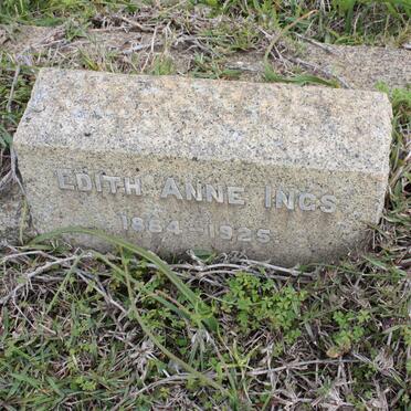 INGS Edith  Anne  1884-1925