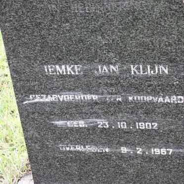 KLIJN Iemke Jan 1902-1967