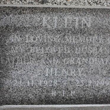 KLEIN Henry 1928-1997