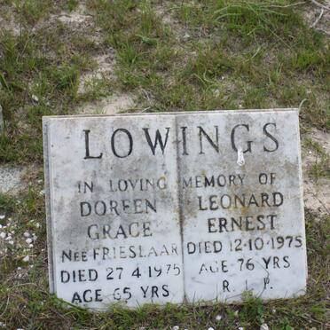 LOWINGS Leonard Ernest -1975 &amp; Doreen Grace FRIESLAAR-1975