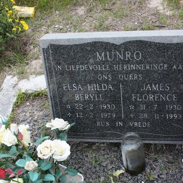 MUNRO James Florence 1930-1993 &amp; Elsa Hilda Beryll 1930-1979