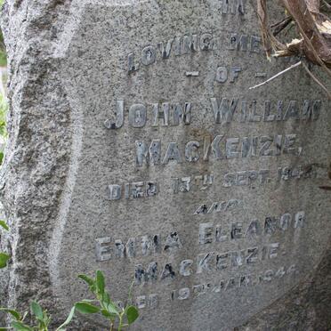MACKENZIE John William -1942 &amp; Emma Eleanor -1944