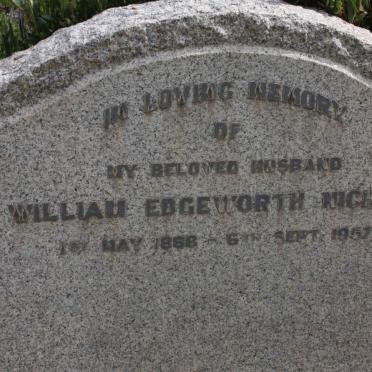 NICHOLS William Edgeworth 1886-1957