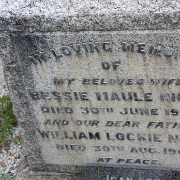 NICOL William Lockie -1965 &amp;  Bessie Maule -1945