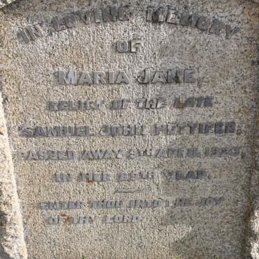 PETTIFER Maria Jane -1929