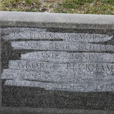 PECKHAM George 1934-1981