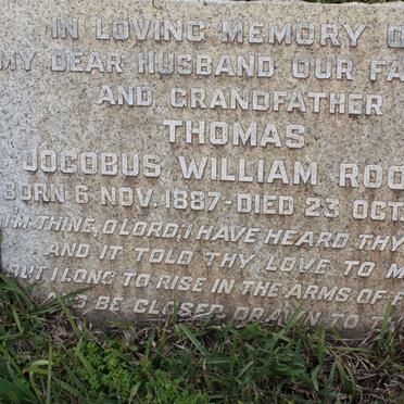 ROOKS Thomas Jocobus William 1887-1955
