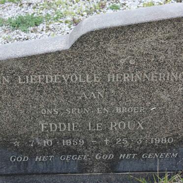 ROUX Eddie, le 1959-1980