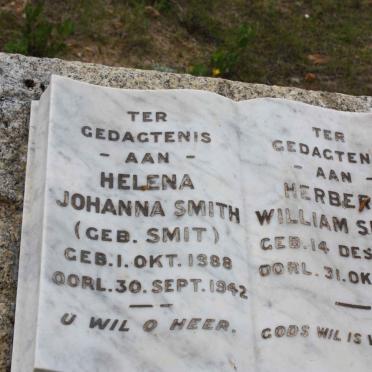 SMITH Herbert William 1886-1947 &amp; Helena Johanna SMIT 1888-1942
