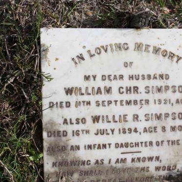 SIMPSON William Chr. -1921 :: SIMPSON Willie R. -1894 :: SIMPSON Baby