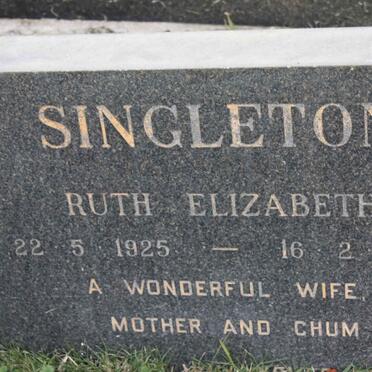 SINGLETON Ruth Elizabeth 1925-1982