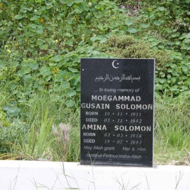 SOLOMON Moegammad Gusain 1911-1982 :: SOLOMON Amina 1914-1983
