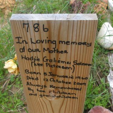 SOLOMON Hadjie Galiema nee PIETERSEN 1940-2009