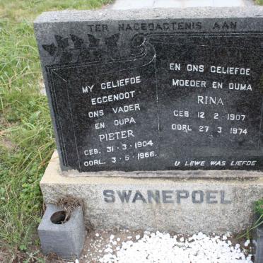 SWANEPOEL Pieter 1904-1965 &amp; Rina 1907-1974