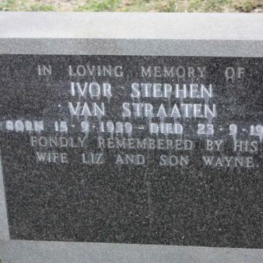 STRAATEN Ivor Stephen, van 1939-1984