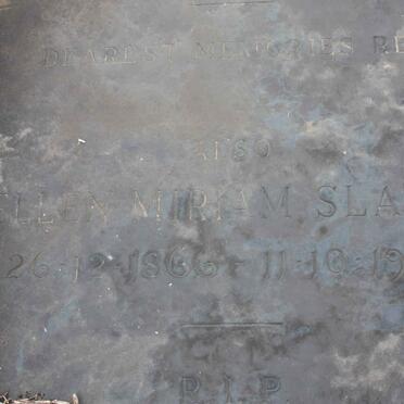 SLATER Ellen Miriam 1866-1943