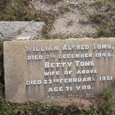 TOMS William  Alfred -1945 &amp; Betty -1951