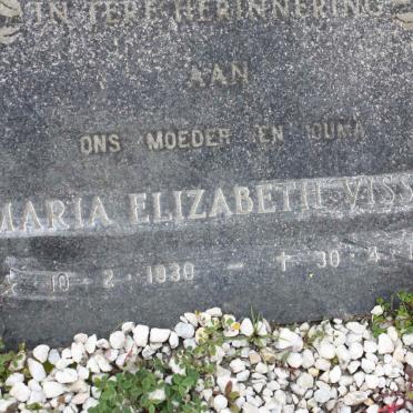 VISSER Maria Elizabeth 1930-1982