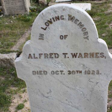 WARNES Alfred T. -1923