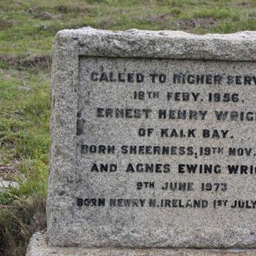 WRIGHT Ernest Henry 1885-1956 &amp; Agnes Ewing 1886-1973