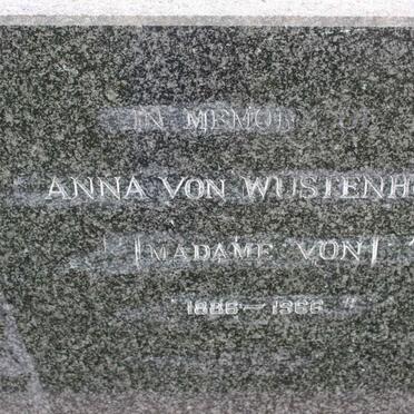 WUSTENHOFF Anna, von 1886-1966