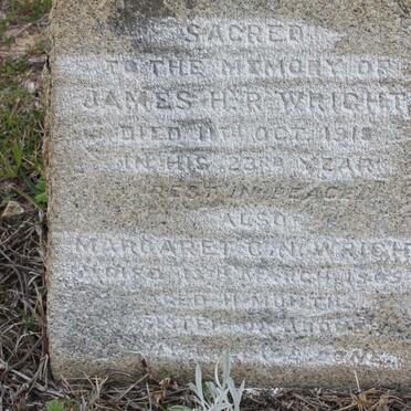 WRIGHT James H.R. -1919 :: WRIGHT Margaret C.N. -1905