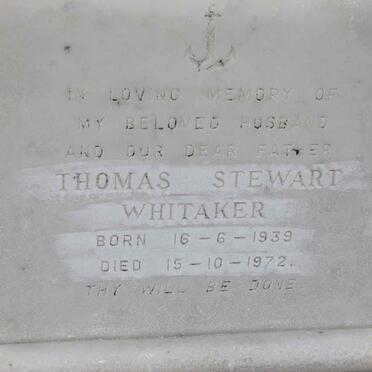 WHITAKER Thomas Stewart 1939-1972