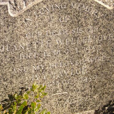 WELLBELOVED Jeanette -1957 :: TAYLOR Ivy -1959
