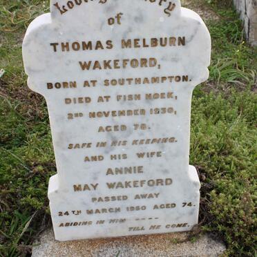 WAKEFORD Thomas Melburn -1930 &amp; Annie May -1950