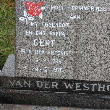 WESTHUIZEN Gert, van der 1933-1976
